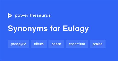 synonyms for eulogy